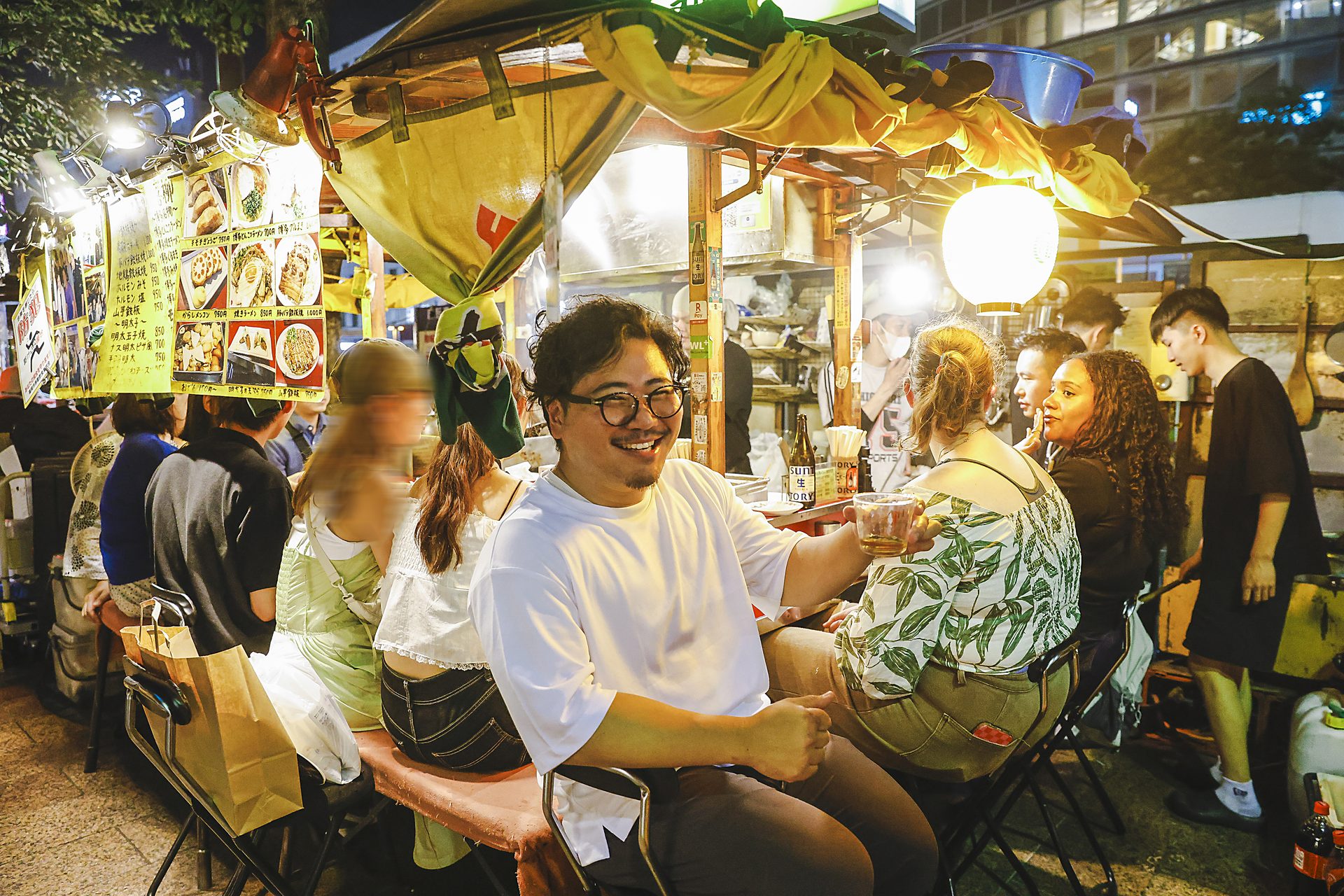 Local guide Hiroshi at a Fukuoka yatai