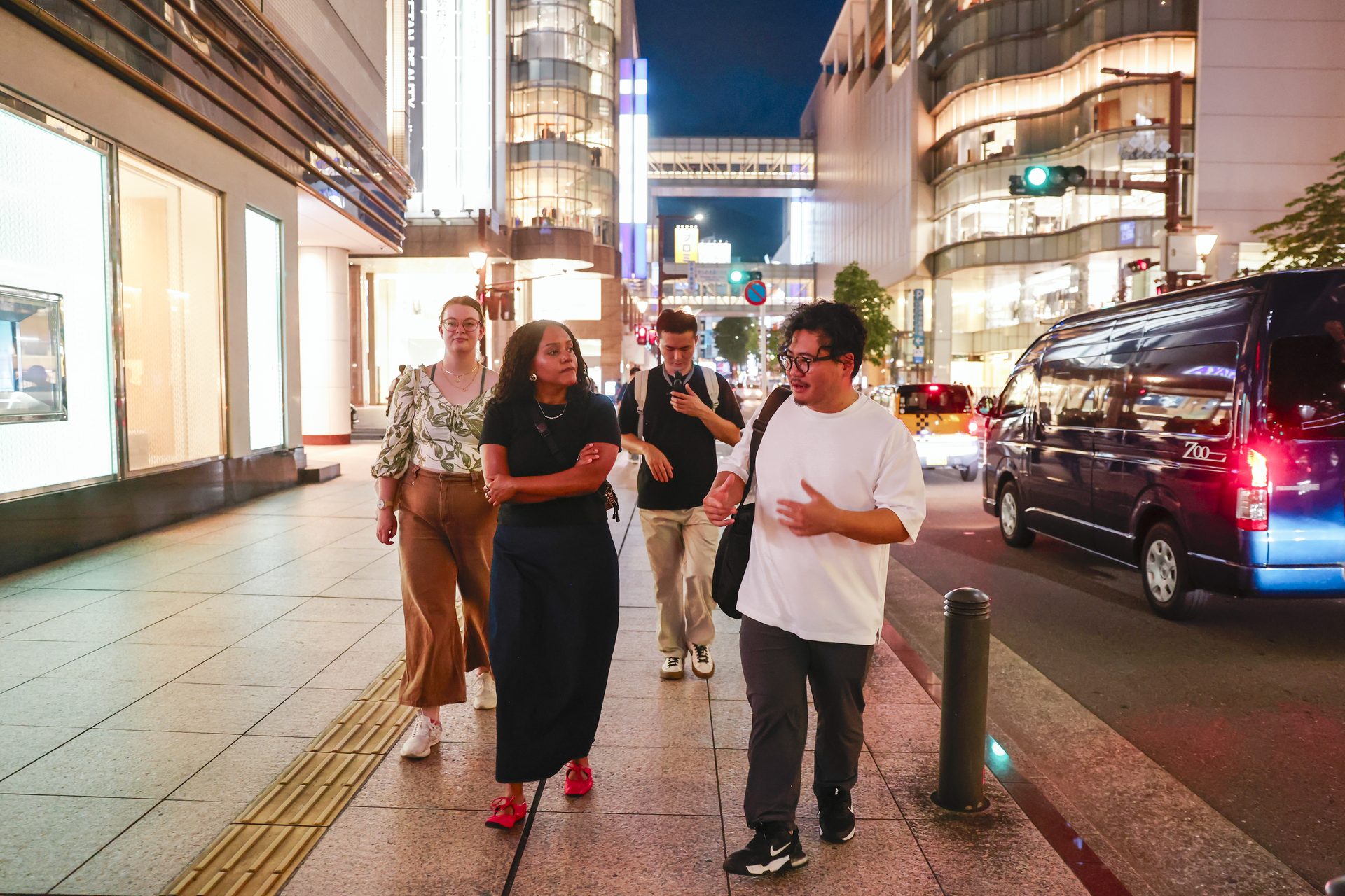 Walking the neon-lit streets from Tenjin to Nakasu